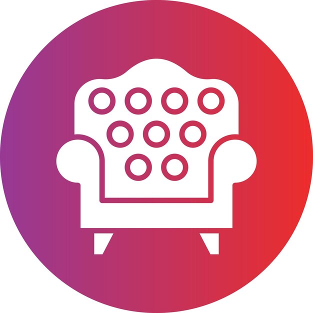 Diseño vectorial de estilo de icono de sofá