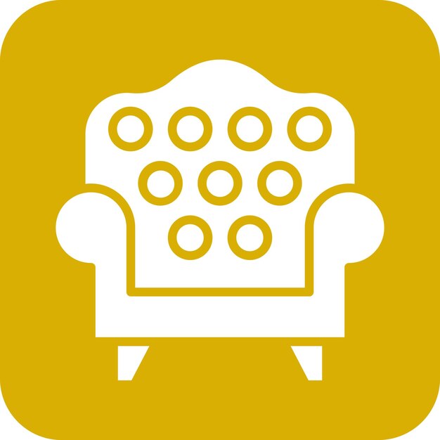 Diseño vectorial Estilo del icono del sofá