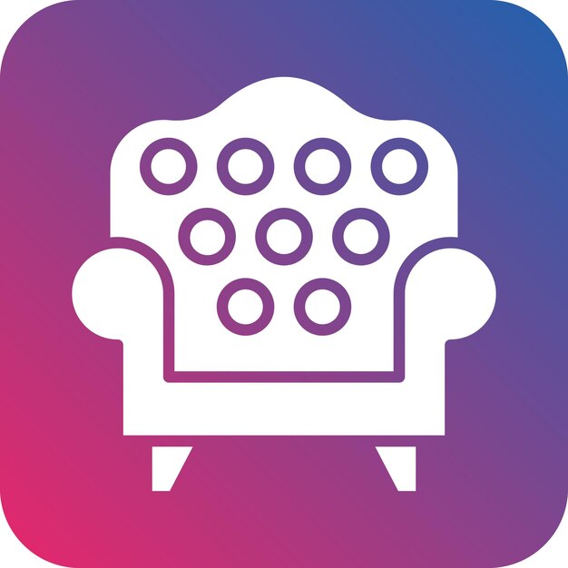 Diseño vectorial de estilo de icono de sofá