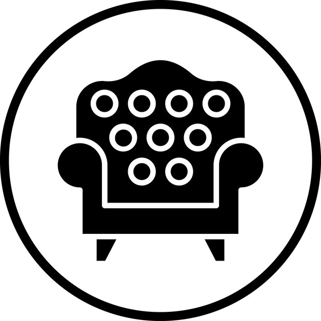 Diseño vectorial de estilo de icono de sofá