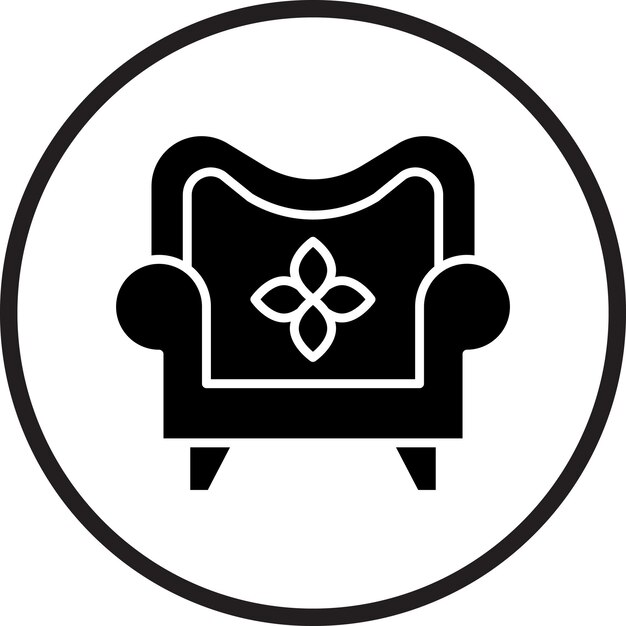 Diseño vectorial de estilo de icono de sofá