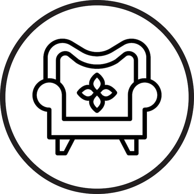 Diseño vectorial de estilo de icono de sofá