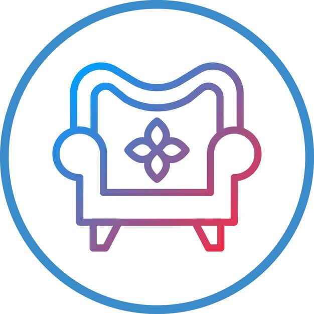 Diseño vectorial de estilo de icono de sofá