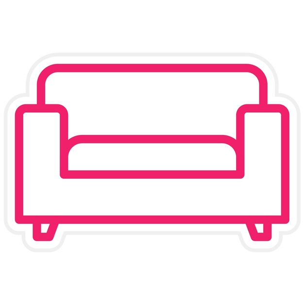 Diseño vectorial Estilo del icono del sofá