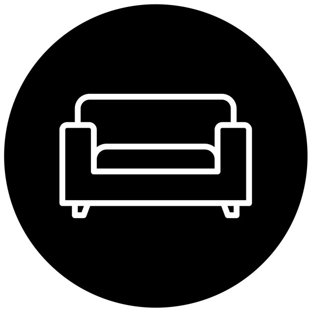 Diseño vectorial Estilo del icono del sofá