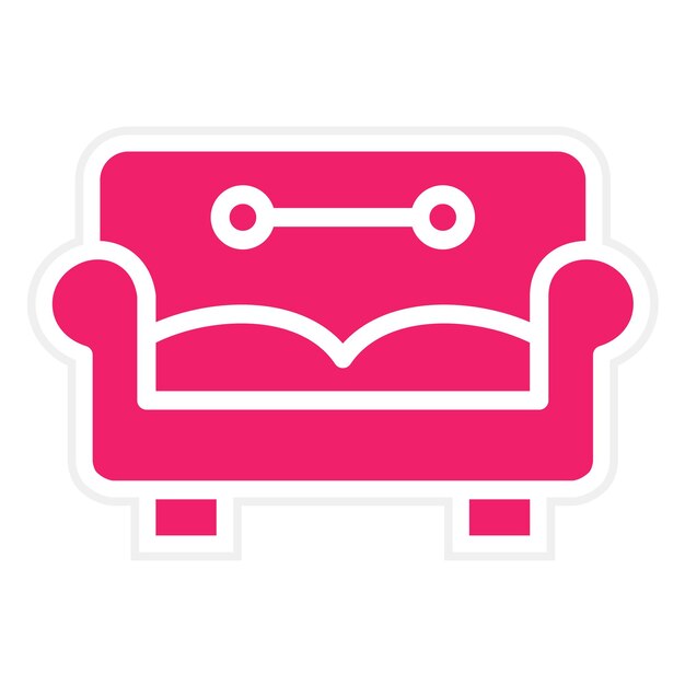 Diseño vectorial Estilo del icono del sofá