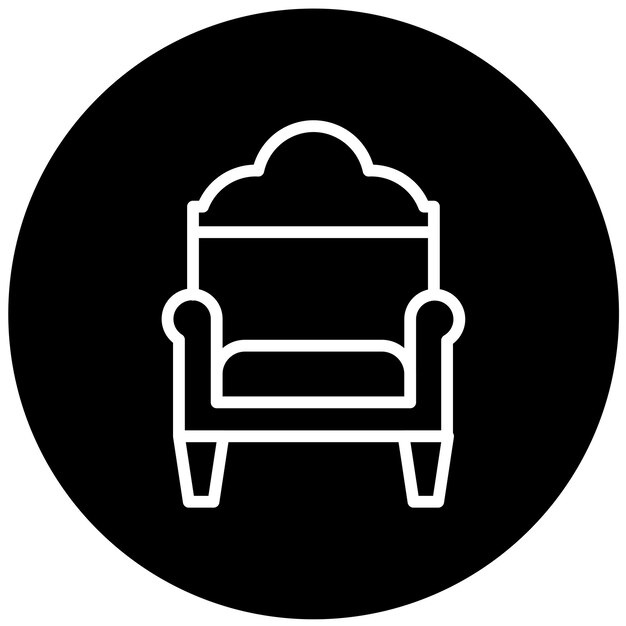 Diseño vectorial de estilo de icono de sofá