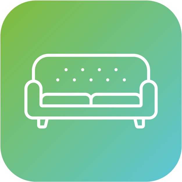 Diseño vectorial de estilo de icono de sofá