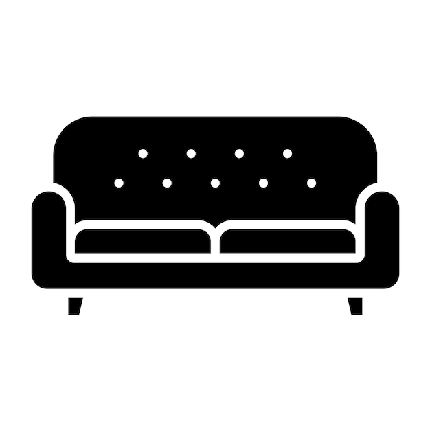Diseño vectorial de estilo de icono de sofá