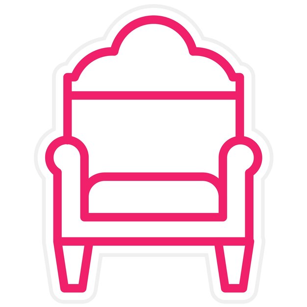 Diseño vectorial Estilo del icono del sofá