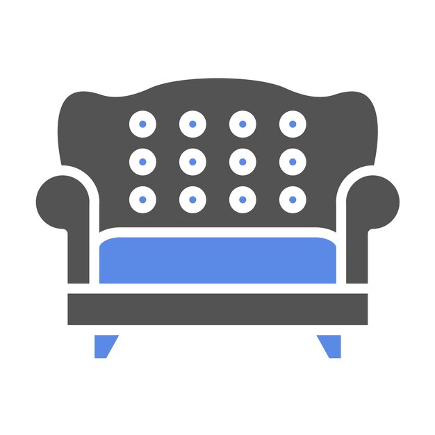Diseño vectorial Estilo del icono del sofá