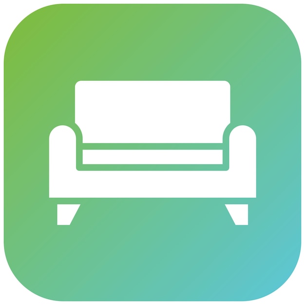 Diseño vectorial de estilo de icono de sofá