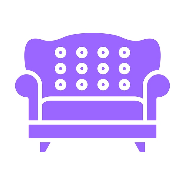Diseño vectorial Estilo del icono del sofá