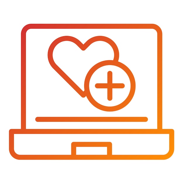 Diseño vectorial Estilo de icono de software médico