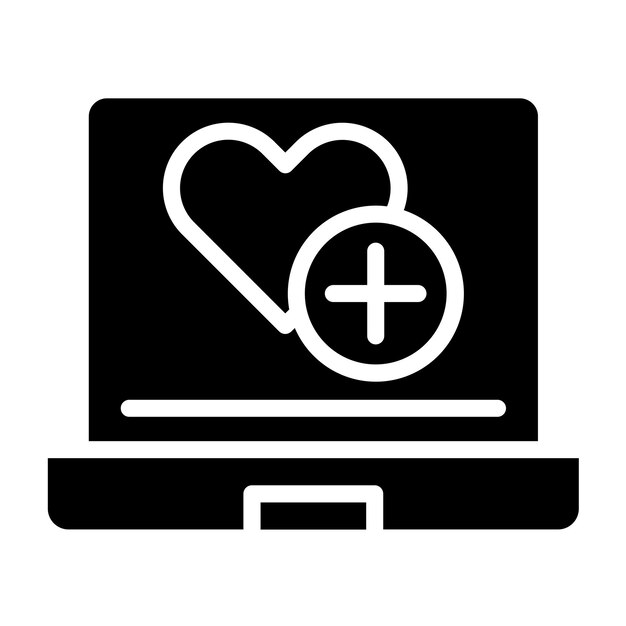 Diseño vectorial Estilo de icono de software médico