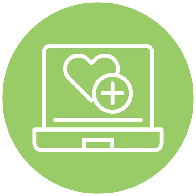 Diseño vectorial Estilo de icono de software médico