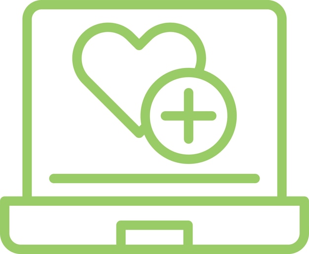 Diseño vectorial Estilo de icono de software médico