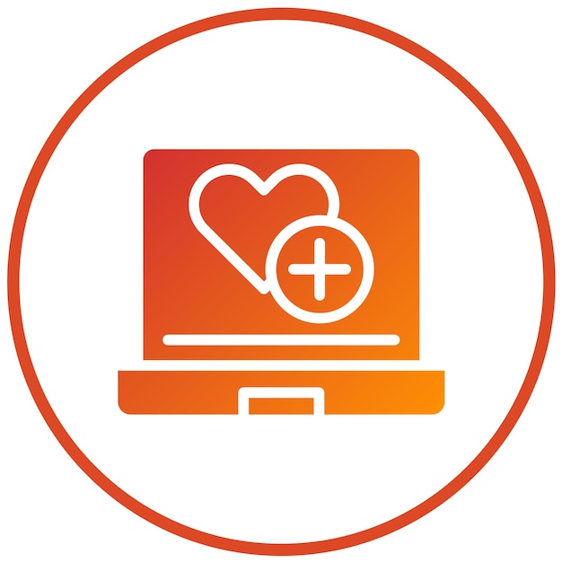 Diseño vectorial Estilo de icono de software médico