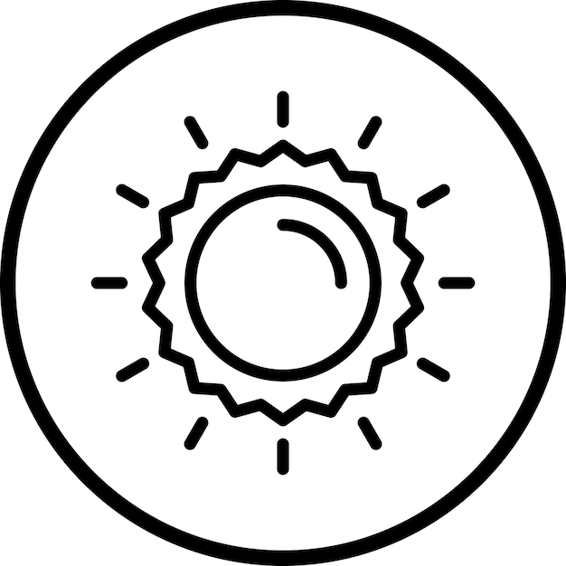 Diseño vectorial Estilo del ícono del sol