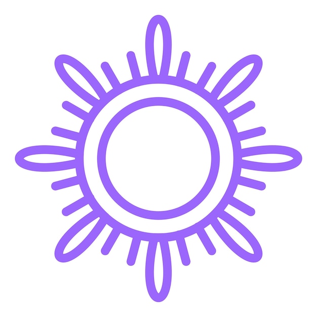 Vector diseño vectorial estilo del ícono del sol