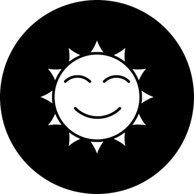 Diseño vectorial Estilo del ícono del sol