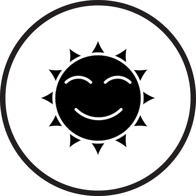 Diseño vectorial Estilo del ícono del sol
