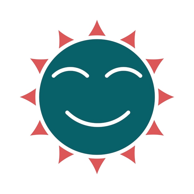 Diseño vectorial Estilo del ícono del sol