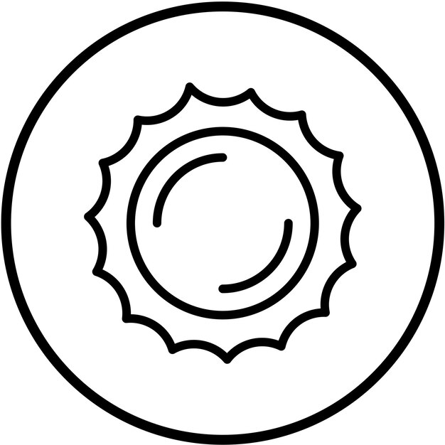 Diseño vectorial Estilo del ícono del sol