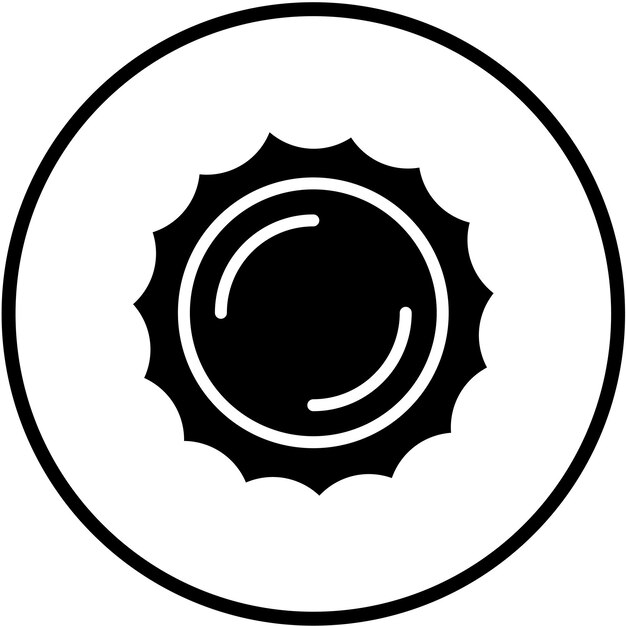 Diseño vectorial Estilo del ícono del sol