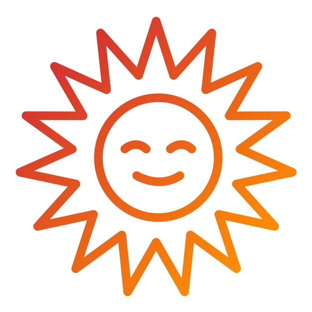 Diseño vectorial Estilo del ícono del sol