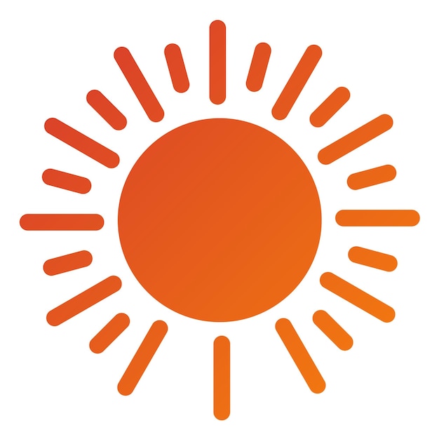 Diseño vectorial Estilo del ícono del sol