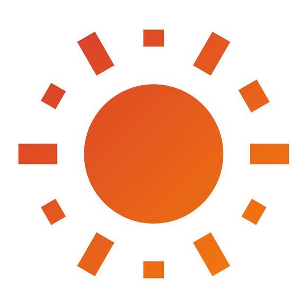 Diseño vectorial Estilo del ícono del sol