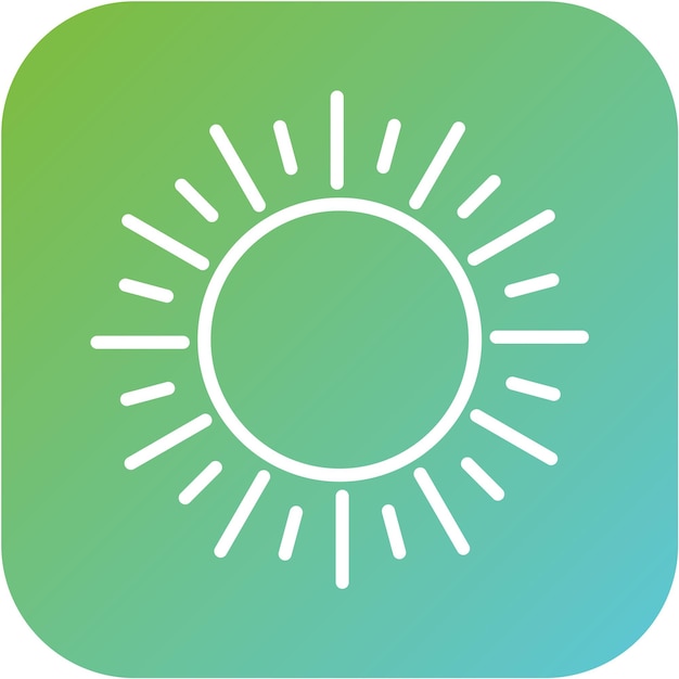 Diseño vectorial Estilo del ícono del sol