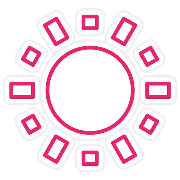 Diseño vectorial Estilo del ícono del sol
