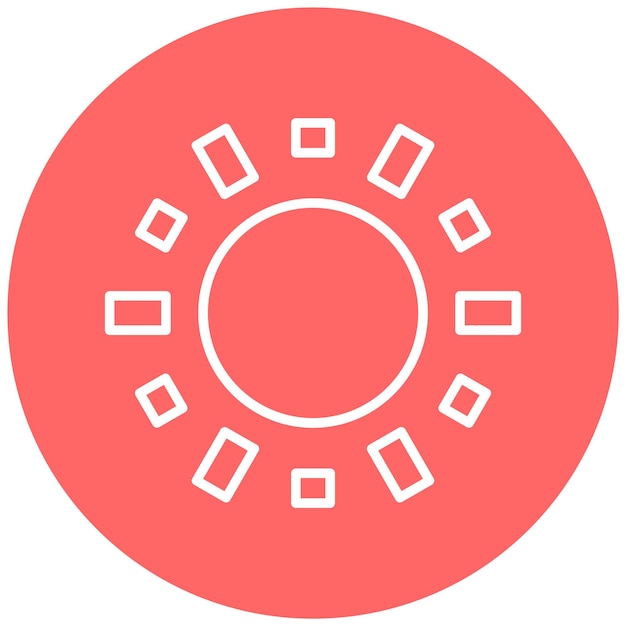 Diseño vectorial Estilo del ícono del sol