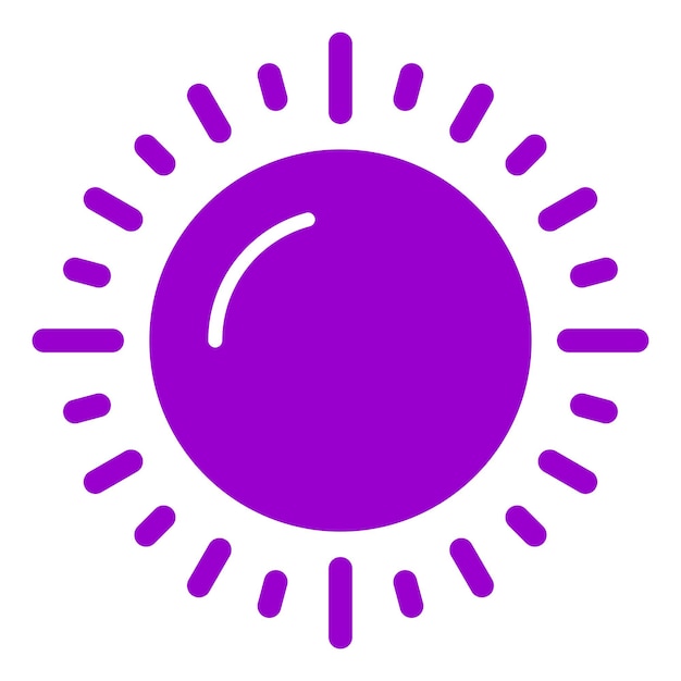 Diseño vectorial Estilo del ícono del sol