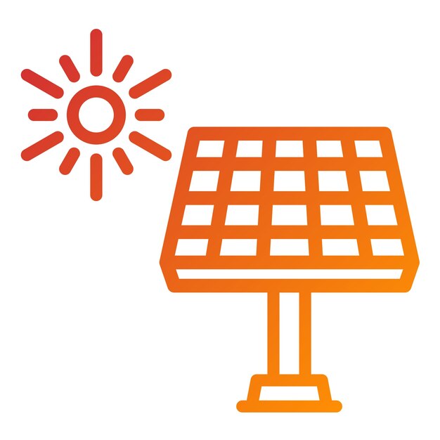 Diseño vectorial Estilo del icono solar