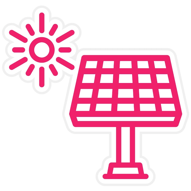 Diseño vectorial Estilo del icono solar