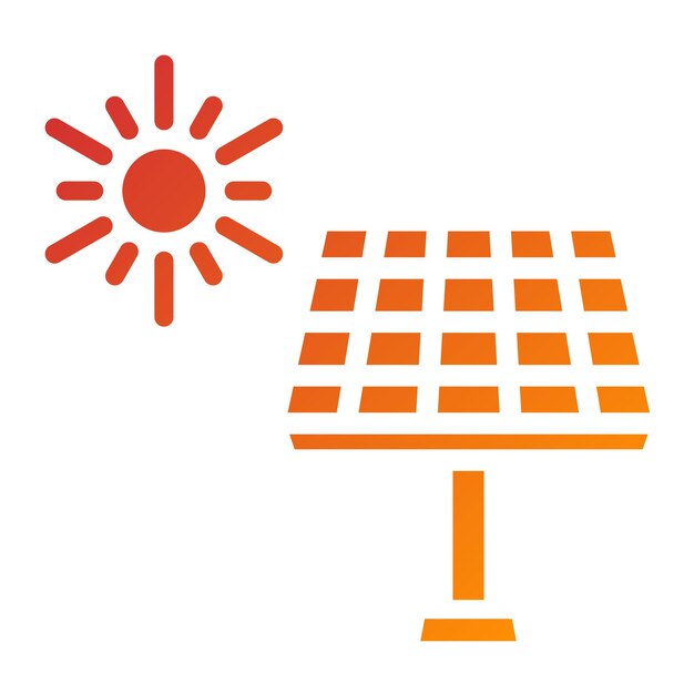 Diseño vectorial Estilo del icono solar