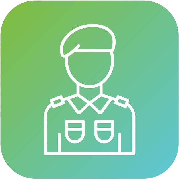 Diseño vectorial Estilo del icono del soldado