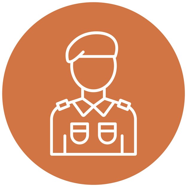 Diseño vectorial Estilo del icono del soldado