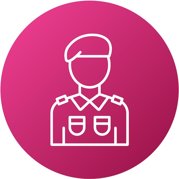 Diseño vectorial Estilo del icono del soldado