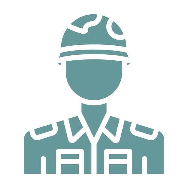 Diseño vectorial Estilo del icono del soldado