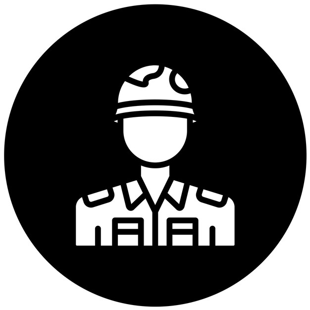 Diseño vectorial Estilo del icono del soldado