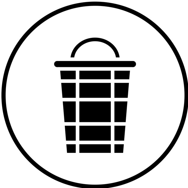 Diseño vectorial Estilo del icono de los soldados de la basura