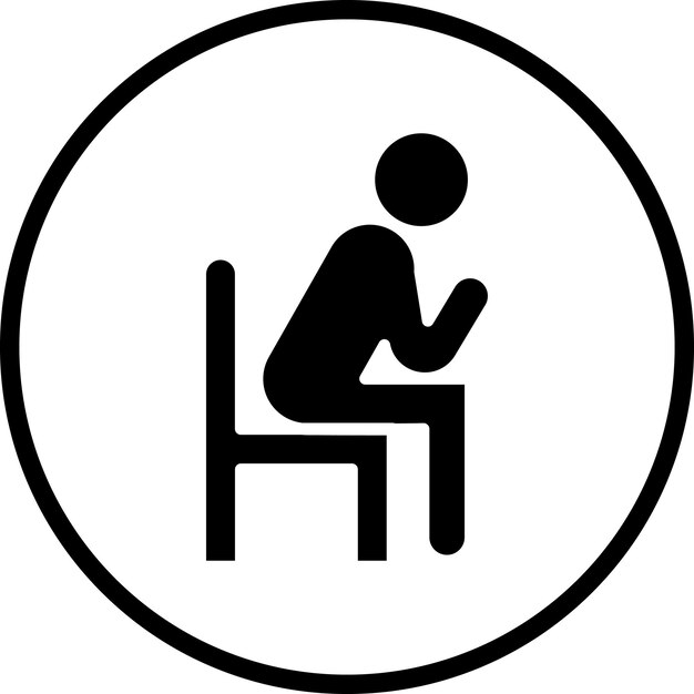 Diseño vectorial Estilo del icono de la soledad