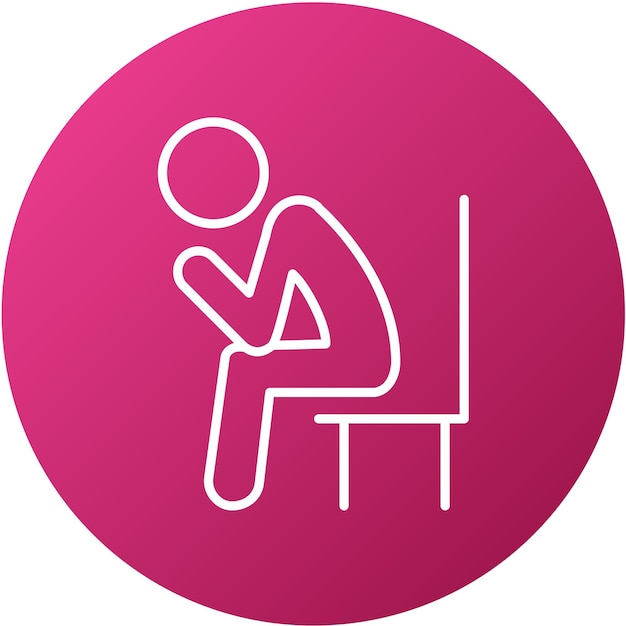 Diseño vectorial Estilo del icono de la soledad
