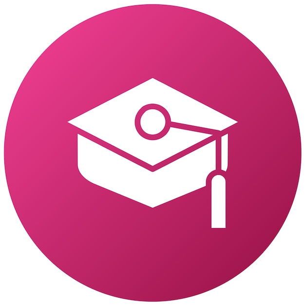 Diseño vectorial Estilo del icono del sombrero académico