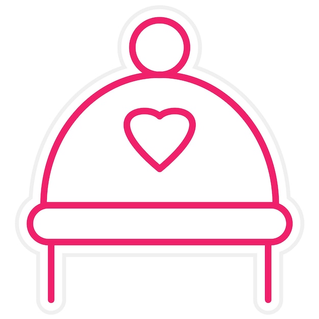 Diseño vectorial Estilo del icono del sombrero de bebé