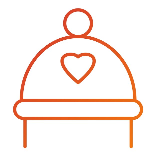 Diseño vectorial Estilo del icono del sombrero de bebé